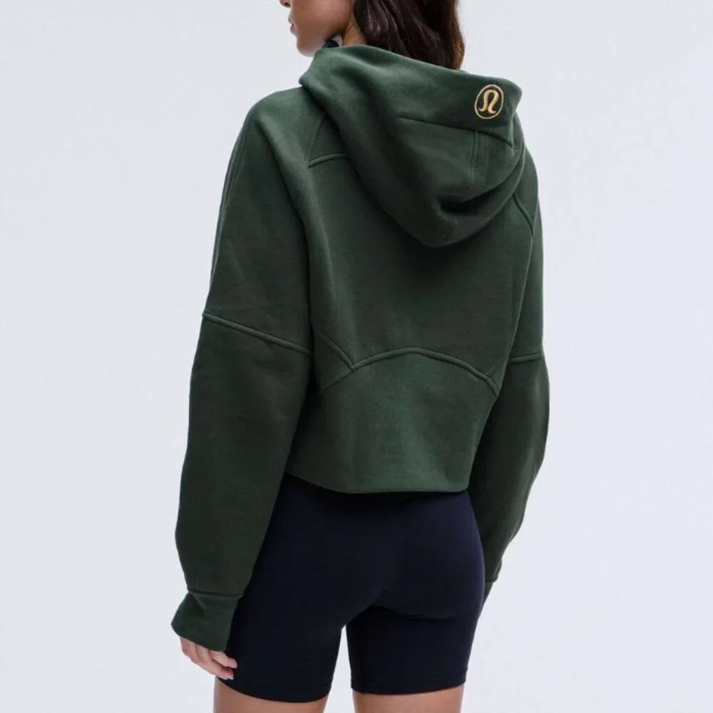 Like New lululemon Scuba Oversized Half-Zip Hoodie, Legacy Green/Gold, Size M/L - Picture 1 of 7